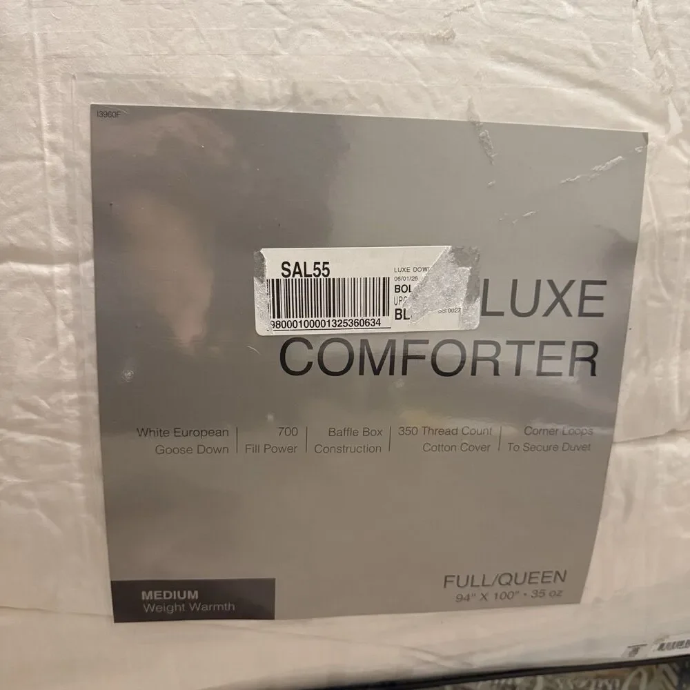 Hudson Park My Luxe Down Medium Weight Full/Queen Comforter